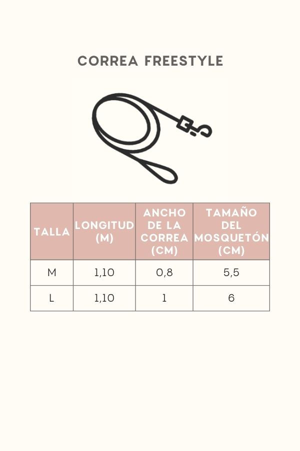 Guia de tallas correa Freestyle